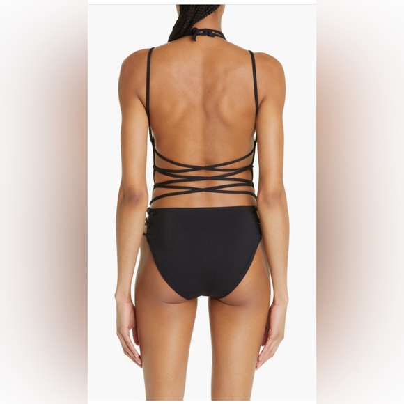 Balenciaga Laced Up One-Piece Swimsuit, Black, Medium, $650 - Picture 2 of 14